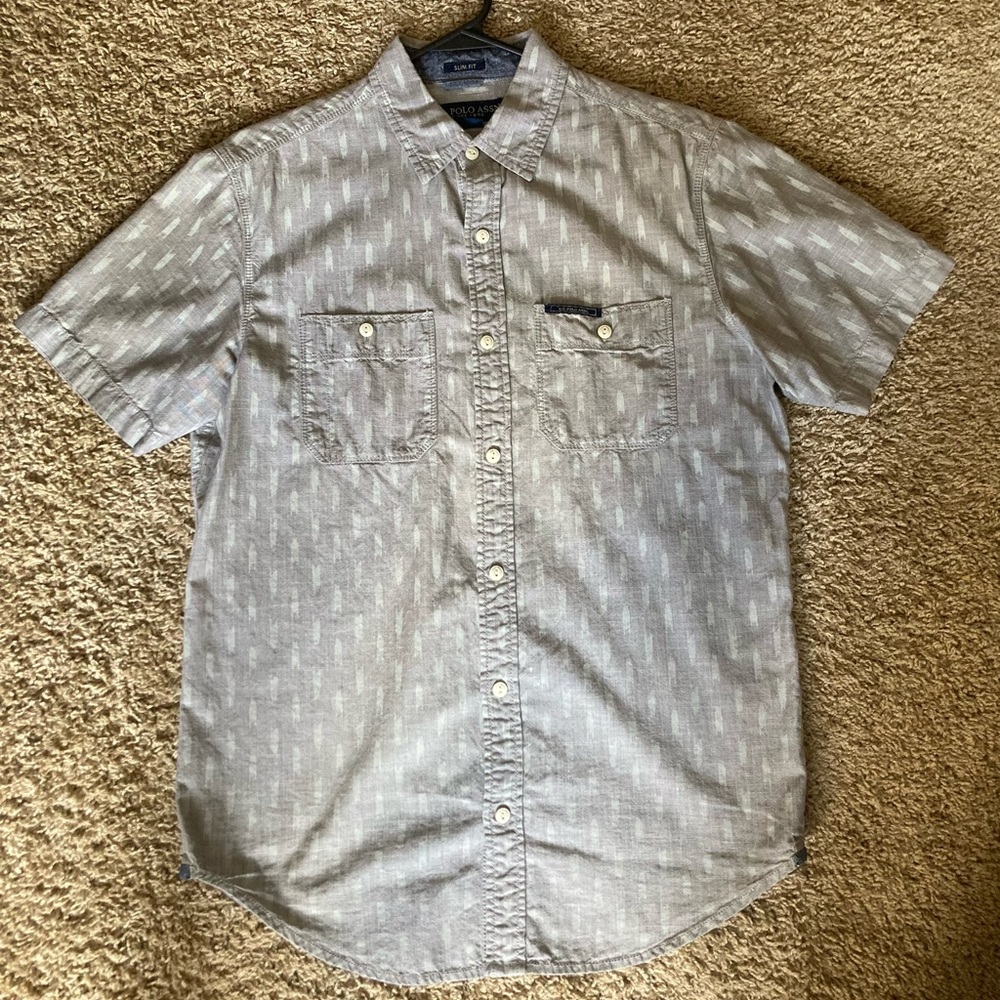 Men’s U.S. Polo Assn Short Sleeve Button Down Shirt Size Medium